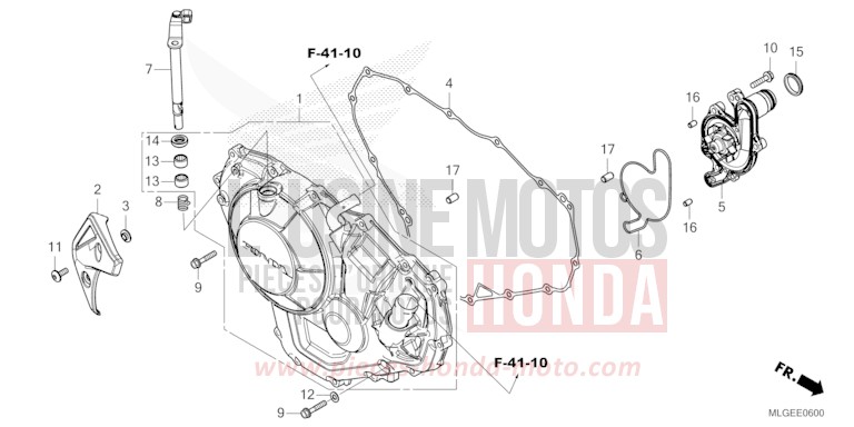 PANNEAU CARTER-MOTEUR D. (CRF1100A/A2/A4/AL/AL2) de Africa Twin GLINT WAVE BLUE METALLIC (B197X) 2023